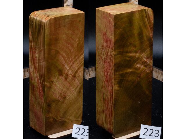 Брусок стабилизированной древесины клен, кавказ, желтоватый. (223), заготовка для творчества или рукояти ножа