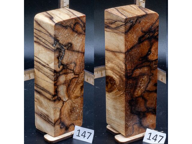 Брусок стабилизированной древесины шпальт березы стабилизированный бесцвет. (147), заготовка для творчества или рукояти ножа