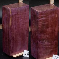 Брусок стабилизированной древесины клен прямослой с переливами. бардовый. (149), заготовка для творчества или рукояти ножа