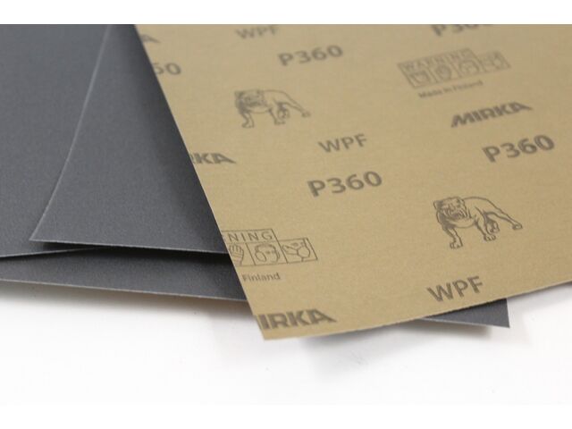 Шлифовальная бумага (наждачная) Mirka WPF, лист 230х280мм, зерно Р360