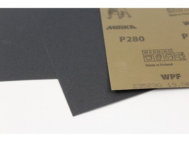 Шлифовальная бумага (наждачная) Mirka WPF, лист 230х280мм, зерно Р280