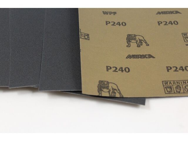 Шлифовальная бумага (наждачная) Mirka WPF, лист 230х280мм, зерно Р240