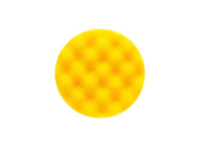 Рельефный поролоновый полировальный диск 85мм, жёлтый,  (2 шт. в уп.)