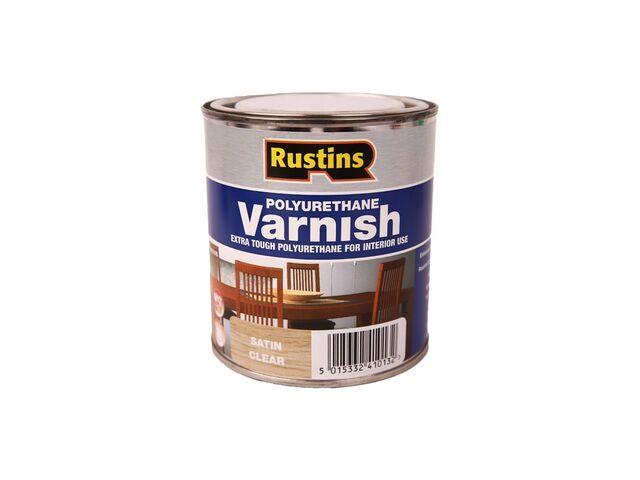 Rustins, Poly Varnish Clear, лак полиуретановый полуматовый, 250 мл
