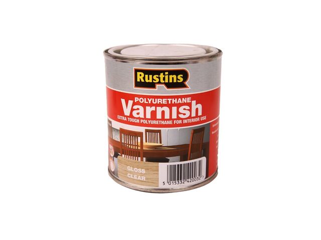 Rustins, Poly Varnish Clear, лак полиуретановый глянцевый, 250 мл