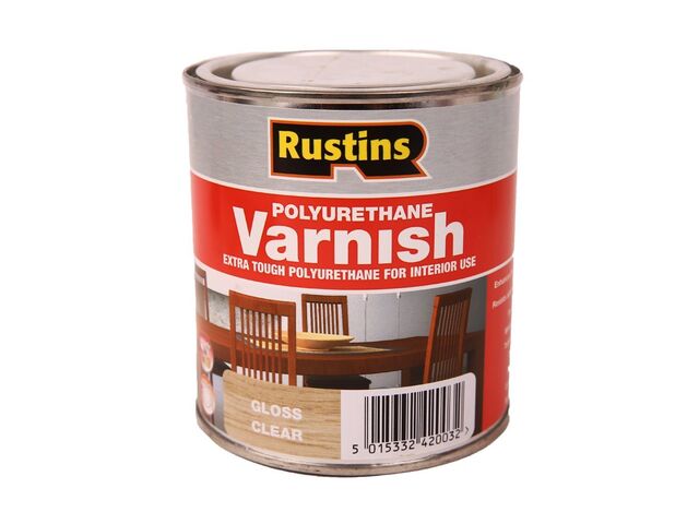 Rustins, Poly Varnish Clear, лак полиуретановый глянцевый, 0,5л