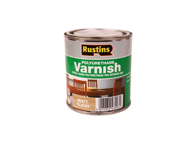 Rustins, Poly Varnish Clear, лак полиуретановый матовый, 250мл