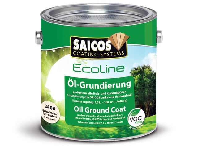 Масляная грунтовка Saicos Ecoline Ol-Grundierung 3410 (бесцветная прозрачная) 0,125л.