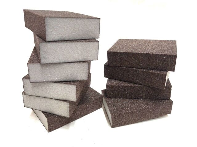 Упаковка твердых шлифовальных блоков Flexifoam Block PF, размер 98х69х26мм, зерно P60, 10 шт