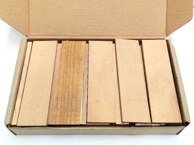 Коробка 270х165х50 уцененных разноразмерных плашек из отечественных пород