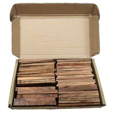 Палисандр сантос, коробка уцененных плашек и ламелей 270х165х50мм