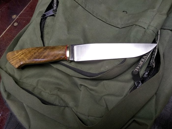 Пример рукояти ножа, отполированной пастой Dialux