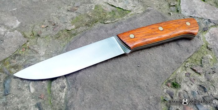 нож фултанг с древесиной мербау на рукояти