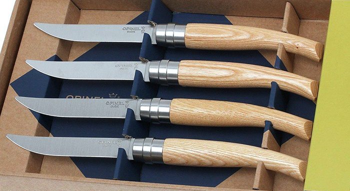 набор ножей с рукоятями из древесины ясеня