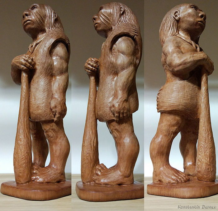 резная скульптура из древесины груши