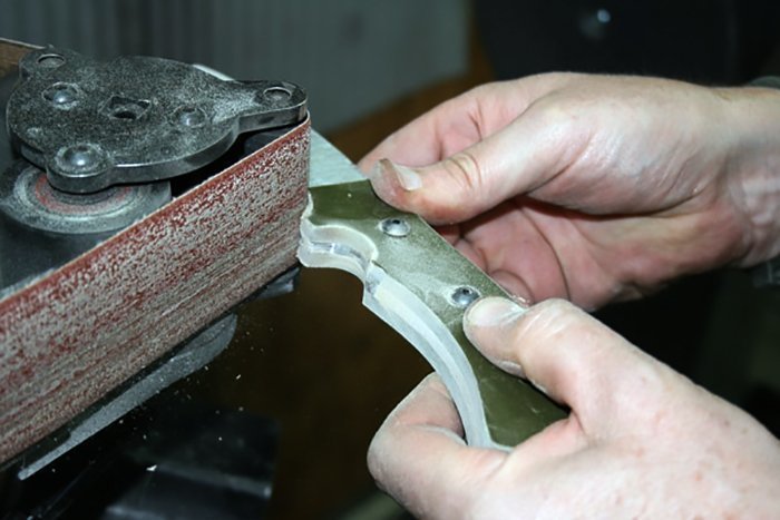 изготовление ножа с помощью гриндера