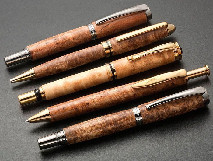ручки с корпусами из стабилизированной древесины