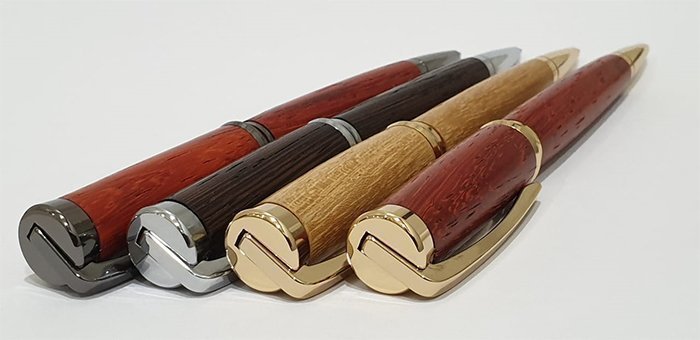 ручки с корпусами из ценных пород древесины