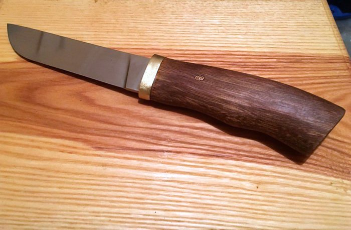 Пример рукояти ножа из древесины хурмы
