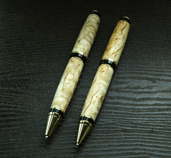 пишущие ручки из древесины карельской березы